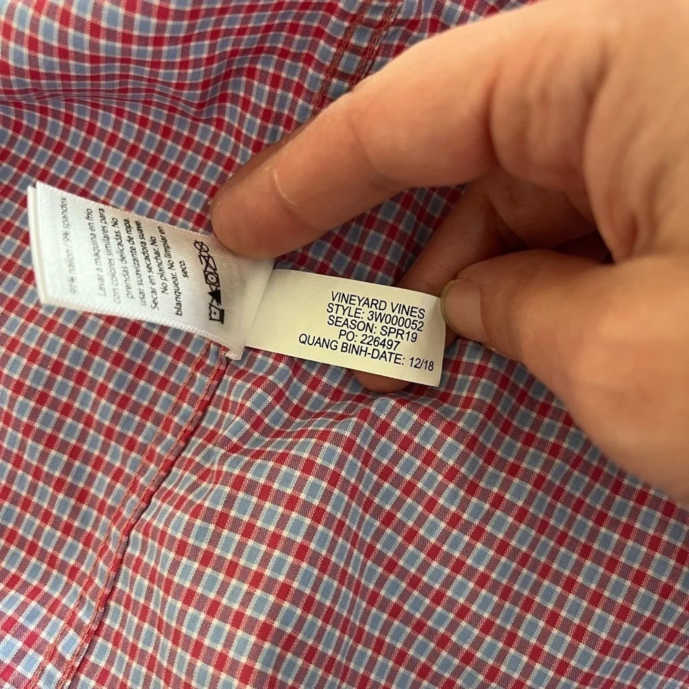 Vineyard Vines Boys Whale Button Up Long Sleeve Performance Shirt Size 7
